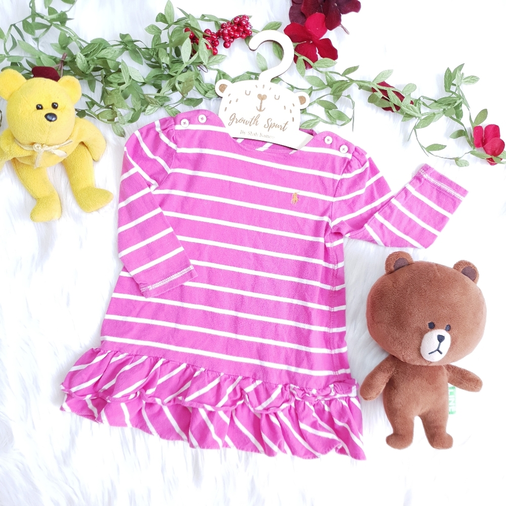 RALPH LAUREN Baby Girl Stripped Dress 12M